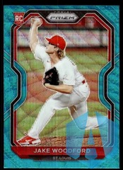 2021 Panini Prizm Prizms Teal Wave #101 Jake Woodford